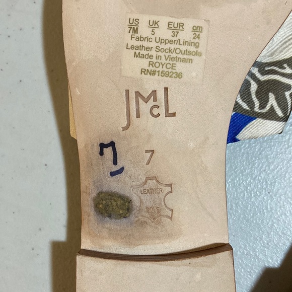 J. McLaughlin slip on fabric Sandals. Size 7 - Picture 10 of 11